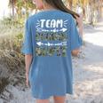 Team School Nurse Camo Teacher Student Back To School For Men Women Women's Comfort Colors T-Shirt Back Print Blue Jean