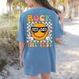 Test Day Rock The Test Teacher Testing Day You Got This Women's Comfort Colors T-Shirt Back Print Blue Jean