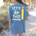 Lets Do This Test Day State Testing Teacher Motivational Women's Comfort Colors T-Shirt Back Print Blue Jean Lets Do This Test Day State Testing Teacher Motivational Women's Comfort Colors T-Shirt Back Print Blue Jean
