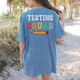 Testing Squad Costume Test Day Teacher Student School Women's Comfort Colors T-Shirt Back Print Blue Jean Testing Squad Costume Test Day Teacher Student School Women's Comfort Colors T-Shirt Back Print Blue Jean