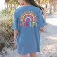 TGIF Teacher Appreciation Alphabet Thank God It's Friday For Men Women Girls Kids Women's Comfort Colors T-Shirt Back Print Blue Jean TGIF Teacher Appreciation Alphabet Thank God It's Friday For Men Women Girls Kids Women's Comfort Colors T-Shirt Back Print Blue Jean