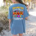 Thankful For My 1st Grade Turkeys Thanksgiving Teacher Fall Women's Comfort Colors T-Shirt Back Print Blue Jean Thankful For My 1st Grade Turkeys Thanksgiving Teacher Fall Women's Comfort Colors T-Shirt Back Print Blue Jean