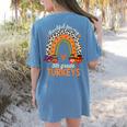 Thankful For My 5th Grade Turkeys Thanksgiving Teacher Women's Comfort Colors T-Shirt Back Print Blue Jean Thankful For My 5th Grade Turkeys Thanksgiving Teacher Women's Comfort Colors T-Shirt Back Print Blue Jean