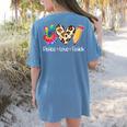 Tie Dye Hippie Peace Love Teach Teacher Appreciation Women's Comfort Colors T-Shirt Back Print Blue Jean Tie Dye Hippie Peace Love Teach Teacher Appreciation Women's Comfort Colors T-Shirt Back Print Blue Jean