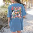 Tis The Season For Inclusion Christmas Sped Teacher Women's Comfort Colors T-Shirt Back Print Blue Jean
