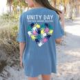 Together Against Bullying Unity Day Teachers Kids Toddler Women's Comfort Colors T-Shirt Back Print Blue Jean