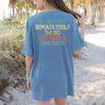 History Teacher Repeats Itself I'm Getting a Dinosaur Women's Comfort Colors T-Shirt Back Print Blue Jean History Teacher Repeats Itself I'm Getting a Dinosaur Women's Comfort Colors T-Shirt Back Print Blue Jean