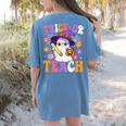 Trick Or Teach Teacher Ghost Teaching Fun Halloween Teacher Women's Comfort Colors T-Shirt Back Print Blue Jean Trick Or Teach Teacher Ghost Teaching Fun Halloween Teacher Women's Comfort Colors T-Shirt Back Print Blue Jean