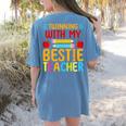 Twinning With My Bestie Teacher Boy Spirit Week Twin Day Women's Comfort Colors T-Shirt Back Print Blue Jean Twinning With My Bestie Teacher Boy Spirit Week Twin Day Women's Comfort Colors T-Shirt Back Print Blue Jean