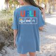 UFLI Queen Science Of Reading Literacy Teacher Appreciation Women's Comfort Colors T-Shirt Back Print Blue Jean UFLI Queen Science Of Reading Literacy Teacher Appreciation Women's Comfort Colors T-Shirt Back Print Blue Jean
