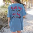 Visually Impaired Teacher Braille Bible Verse Walk By Faith Women's Comfort Colors T-Shirt Back Print Blue Jean Visually Impaired Teacher Braille Bible Verse Walk By Faith Women's Comfort Colors T-Shirt Back Print Blue Jean