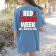 We Wear Red For Red Ribbon Week Awareness Mothers Teachers Women's Comfort Colors T-Shirt Back Print Blue Jean We Wear Red For Red Ribbon Week Awareness Mothers Teachers Women's Comfort Colors T-Shirt Back Print Blue Jean