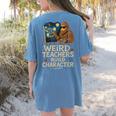 Weird Teachers Build Character Van Bigfoot Art Women's Comfort Colors T-Shirt Back Print Blue Jean Weird Teachers Build Character Van Bigfoot Art Women's Comfort Colors T-Shirt Back Print Blue Jean