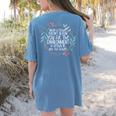 When A Flower Doesn't Bloom Special Education Teacher Men Women Women's Comfort Colors T-Shirt Back Print Blue Jean