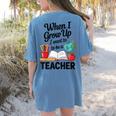When I Grow Up I Want To Be Teacher Kids Women's Comfort Colors T-Shirt Back Print Blue Jean When I Grow Up I Want To Be Teacher Kids Women's Comfort Colors T-Shirt Back Print Blue Jean