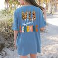 Wild About Learning Teacher Back To School Teaching Women's Comfort Colors T-Shirt Back Print Blue Jean Wild About Learning Teacher Back To School Teaching Women's Comfort Colors T-Shirt Back Print Blue Jean