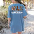 Wild About My Students Shirt Animals Teacher Women's Comfort Colors T-Shirt Back Print Blue Jean