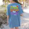 Will Trade Students For Candy Teacher Halloween Costume Women's Comfort Colors T-Shirt Back Print Blue Jean Will Trade Students For Candy Teacher Halloween Costume Women's Comfort Colors T-Shirt Back Print Blue Jean