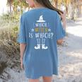 Which Witch Is Which Halloween Grammar Teacher Costume Women's Comfort Colors T-Shirt Back Print Blue Jean Which Witch Is Which Halloween Grammar Teacher Costume Women's Comfort Colors T-Shirt Back Print Blue Jean