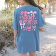 Women Teacher In Progress Coquette Pink Bow Future Teacher Women's Comfort Colors T-Shirt Back Print Blue Jean Women Teacher In Progress Coquette Pink Bow Future Teacher Women's Comfort Colors T-Shirt Back Print Blue Jean