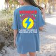 Wonder Teacher Costume Shirt Teacher Halloween Costume Men Women Women's Comfort Colors T-Shirt Back Print Blue Jean