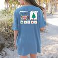 I Am Working For Christmas Break Special Education Teacher Women's Comfort Colors T-Shirt Back Print Blue Jean