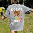 100 Days Of Driving My Teacher Nuts Dabbing Squirrel School Women's Comfort Colors T-Shirt Back Print Grey