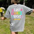 1st Grade Teacher Women's Comfort Colors T-Shirt Back Print Grey 1st Grade Teacher Women's Comfort Colors T-Shirt Back Print Grey