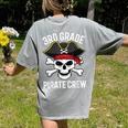 3rd Grade Pirate Crew Halloween Costume Student Teacher Women's Comfort Colors T-Shirt Back Print Grey