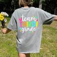 3rd Grade Team Pencil Teacher Student Back To School Girls Women's Comfort Colors T-Shirt Back Print Grey 3rd Grade Team Pencil Teacher Student Back To School Girls Women's Comfort Colors T-Shirt Back Print Grey