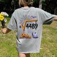 4489 Square Root 67 Math Teacher Halloween Costume Professor Women's Comfort Colors T-Shirt Back Print Grey 4489 Square Root 67 Math Teacher Halloween Costume Professor Women's Comfort Colors T-Shirt Back Print Grey