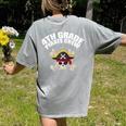 4th Grade Pirate Crew Halloween Costume Cool Teacher Student Women's Comfort Colors T-Shirt Back Print Grey