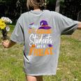 My 4th Grade Students Are a Treat Teacher Halloween Witch For Men Women Kids Women's Comfort Colors T-Shirt Back Print Grey My 4th Grade Students Are a Treat Teacher Halloween Witch For Men Women Kids Women's Comfort Colors T-Shirt Back Print Grey