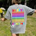 50 Days Of School Hearts Teacher Happy 50th Day Of School Women's Comfort Colors T-Shirt Back Print Grey