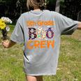 5th Grade Boo Crew Teacher Fifth Grade Halloween Women's Comfort Colors T-Shirt Back Print Grey