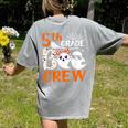 5th Grade Boo Crew Teachers Students Ghost Halloween Women's Comfort Colors T-Shirt Back Print Grey