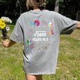 60 Year Old Math Teacher Square Root Of 3600 60th Birthday Women's Comfort Colors T-Shirt Back Print Grey