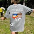 67 Meme English Teacher Reading Book Lover Humor Women's Comfort Colors T-Shirt Back Print Grey