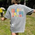8th Grade Dream Team Teachers Boys Kids Retro Back To School Women's Comfort Colors T-Shirt Back Print Grey