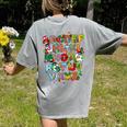 ABCs Learning Kindergarten Teacher Christmas Lights Alphabet For Men Women Kids Women's Comfort Colors T-Shirt Back Print Grey
