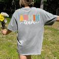 Admin Team Back To School Teachers Students Admin Squad Women's Comfort Colors T-Shirt Back Print Grey Admin Team Back To School Teachers Students Admin Squad Women's Comfort Colors T-Shirt Back Print Grey