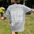 AG Teacher Shirt If At First You Don't Succeed Agriculture Women's Comfort Colors T-Shirt Back Print Grey AG Teacher Shirt If At First You Don't Succeed Agriculture Women's Comfort Colors T-Shirt Back Print Grey