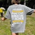 Agriculture Teacher Appreciation AG Teacher Women's Comfort Colors T-Shirt Back Print Grey