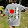 American Flag Camouflage Teacher Patriotic 4th Of July Women's Comfort Colors T-Shirt Back Print Grey