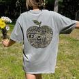 Apple Camoflauge Clothing Camo Student Teacher Cute School Women's Comfort Colors T-Shirt Back Print Grey Apple Camoflauge Clothing Camo Student Teacher Cute School Women's Comfort Colors T-Shirt Back Print Grey