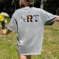Art Artist Painting Teacher T Shirt Mona Lisa Great Wave For Men Women Women's Comfort Colors T-Shirt Back Print Grey