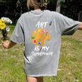 Art Is My Superpower Drawing Art Teacher Artists Women's Comfort Colors T-Shirt Back Print Grey Art Is My Superpower Drawing Art Teacher Artists Women's Comfort Colors T-Shirt Back Print Grey