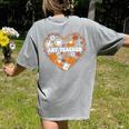 Art Teacher Heart Autumn Thanksgiving Kids Women's Comfort Colors T-Shirt Back Print Grey Art Teacher Heart Autumn Thanksgiving Kids Women's Comfort Colors T-Shirt Back Print Grey