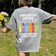 Artist Art Teacher School Artist Joke Women's Comfort Colors T-Shirt Back Print Grey