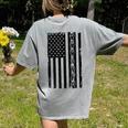 ASL Flag Sign Language Deaf ASL Teacher For Men Women Women's Comfort Colors T-Shirt Back Print Grey
